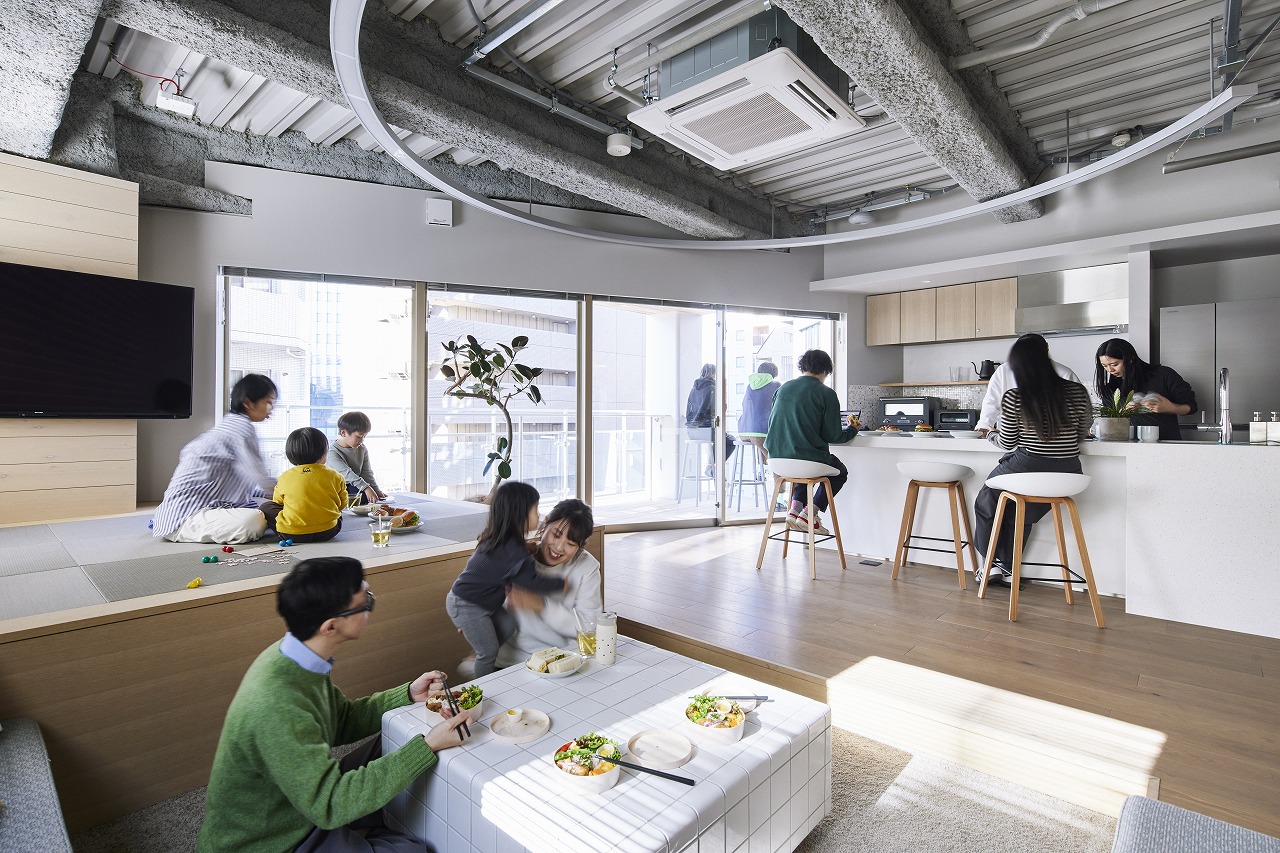 【LDK】入居者専用のリラックススペース。ご家族のご利用も可能です。